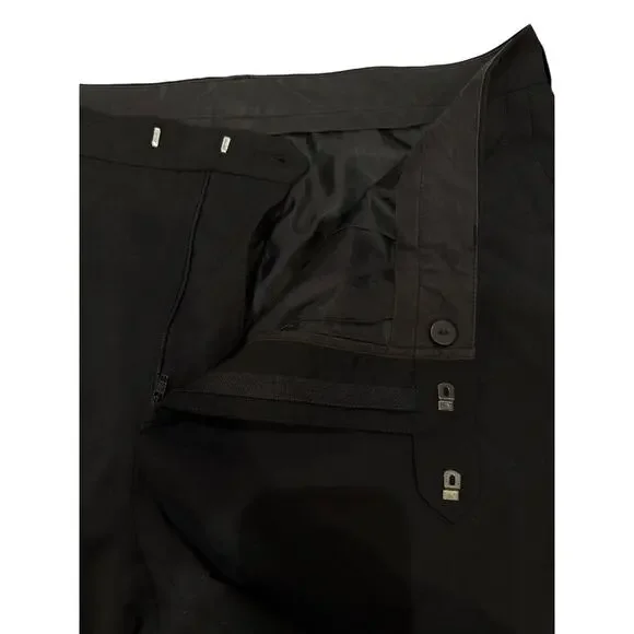 Agnès b Homme Dress Pants Mens 48 Black Wool France Tailored Classic Designer